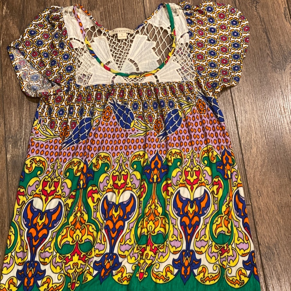 Boho free people style lace top sz small